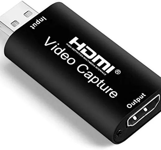 Salley Scheda di acquisizione Video, Video Game Capture Card HD 1080P 30fps per OBS Regist...