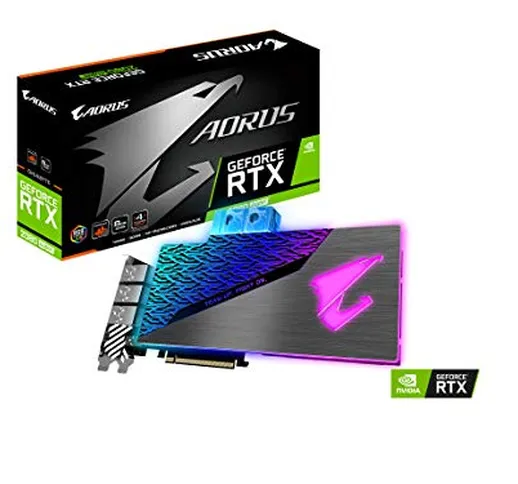 Gigabyte AORUS GeForce RTX 2080 Super Waterforce WB 8G, scheda video pre-installata, 8 GB...