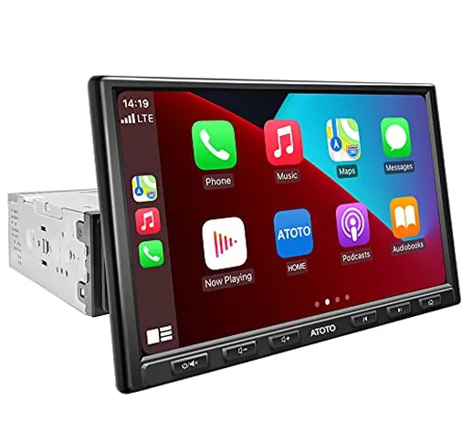 ATOTO (8 pollici) F7 Pro F7G1A8PE Singolo-DIN Autoradio-CarPlay e Android Auto, HD LRV (Li...