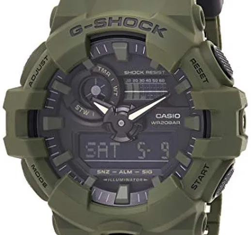 Casio G-SHOCK Orologio 20 BAR, Verde, Analogico - Digitale, Uomo, GA-700UC-3AER