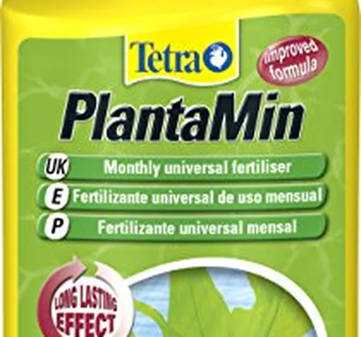 Tetra PlantaMin, Fertilizzante mensile per Piante Verdi da Acquario Belle e rigogliose, 25...