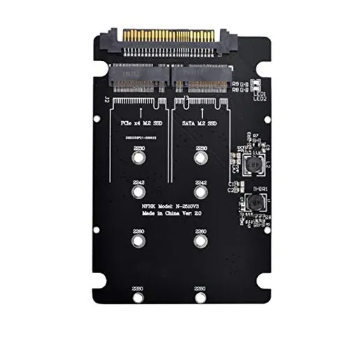 Cablecc SFF-8639 NVME U.2 a Combo NGFF M.2 M-Key SATA PCIe SSD Adattatore per scheda madre...