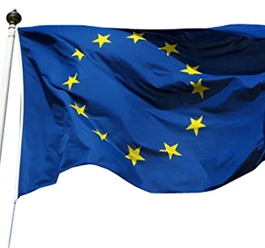 NONSOLOBANDIERE Bandiera Unione Europea CM 100X150 in Poliestere Nautico