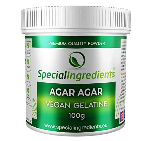 Special Ingredients Agar Agar In Polvere 100 g - E406 - gelatina vegana - (Etichette e ist...