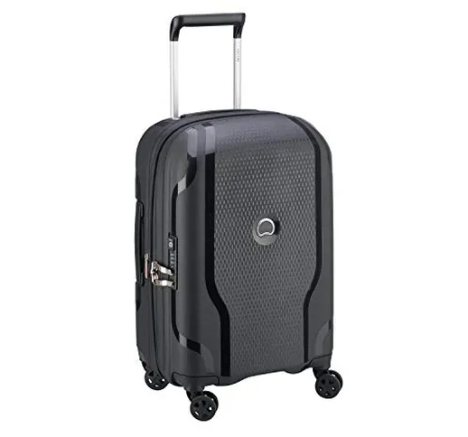 Delsey VALIGIA TROLLEY CABINA 4 DOPPIE RUOTE ESPANDIBILE 55 CM, nero