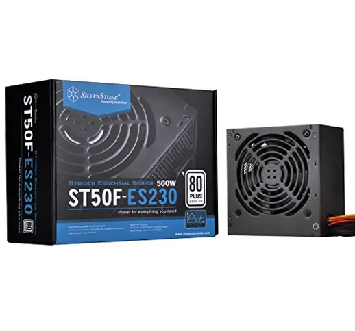 SilverStone SST-ST50F-ES230 v 2.0 - Alimentatore per PC Serie Strider Essential, 500W 80 P...