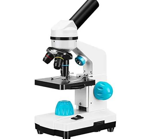 TTLIFE Microscopio Bambini, Kit microscopio con vetrini preparati, ingrandimento 2000X, do...