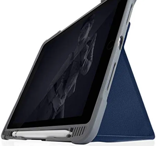 STM Bags Dux Plus DUO - Custodia per Apple iPad 10,2" (2019 & 2020), colore: Blu/Trasparen...