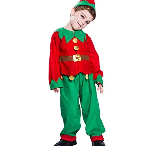 EraSpooky Elfo Natale Vestito Bambini Santas Helper