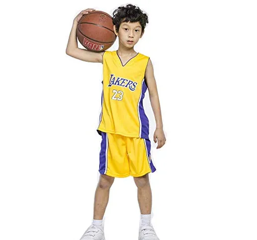 T-MIX NBA Maglia per Bambini - NBA Bulls Jordan No.23,Lakers James No.23,Warriors Curry No...