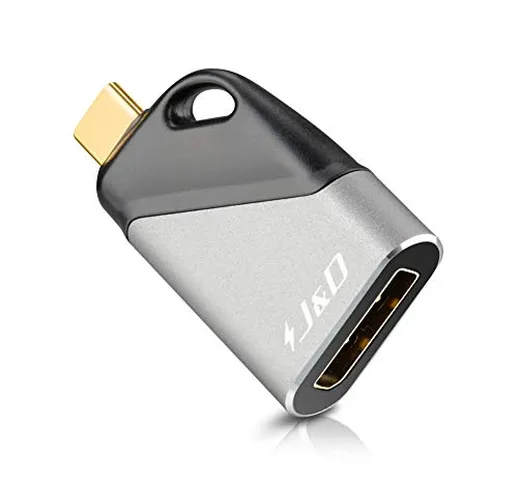 J&D USB C a DP Adattatore, USB Tipo C (Thunderbolt 3 Compatibile) Maschio a DisplayPort 4K...