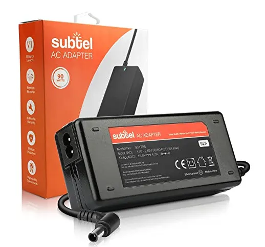 subtel® Alimentatore 19.5V 92W compatibile con Sony VAIO PCG-71811M, PCG-81212M / VPC-EH,...