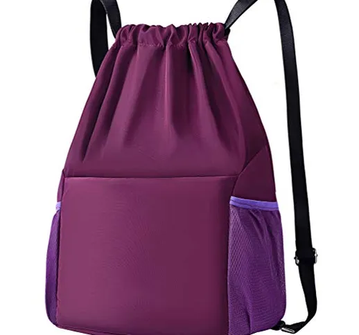 VBIGER Zaino Casual Borsa Palestra Borsa Mare Donna Uomo Zaino Scuola Sacca Sportiva Imper...