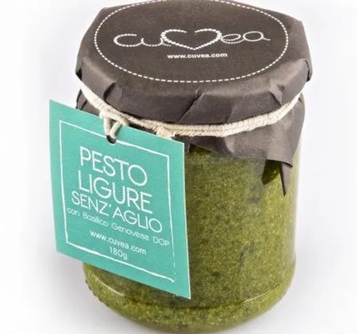 Pesto genovese senz'aglio con Basilico Genovese D.O.P., Grana Padano D.O.P. - 180 g - Senz...