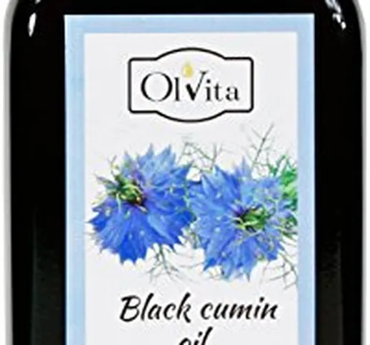 Olio di Cumino Nero/ L'olio di semi (Nigella Sativa), greggio, pressato a freddo, Ol'Vita...