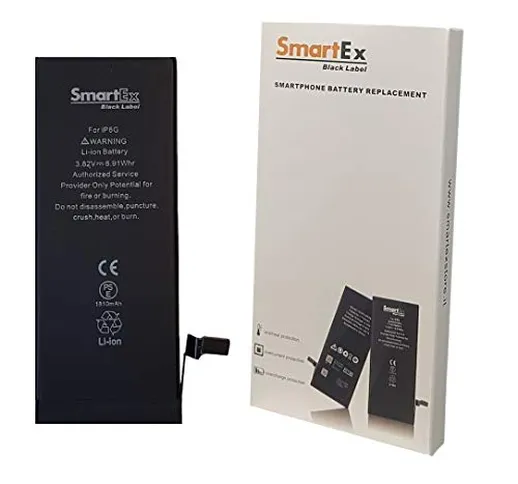 Smartex® Black Label Batteria compatibile con iPhone 6 - Capacità 1810 mAh | Anno 2020 | 2...