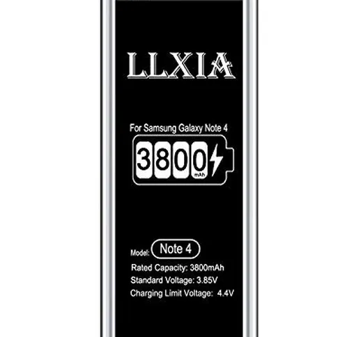 LLXIA Batteria per Note 4,3800mAh ad Alta Capacità agli ioni di litio Compatibile con la b...