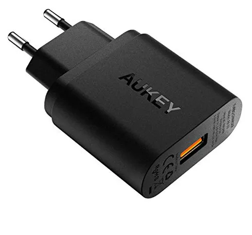 AUKEY Caricatore USB Quick Charge 3.0, Caricabatterie USB Carica Rapida 19,5W, Alimentator...