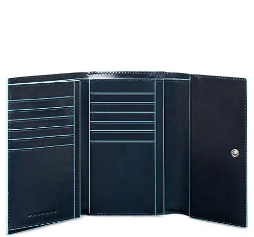 Piquadro Blue Square Portamonete con 24 Alloggiamenti per Carte di Credito, 16 cm, 1.19 li...