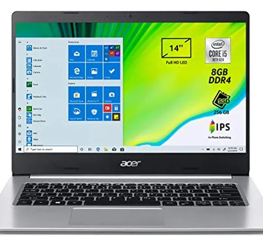Acer Aspire 5 A514-53-53PB Pc Portatile, Notebook con Processore Intel Core i5-1035G1, Ram...