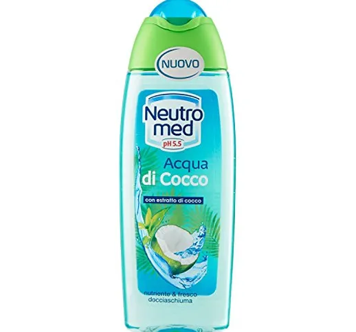 Neutromed - Docciaschiuma acqua di cocco, 250 ml, Confezione da 4 pezzi