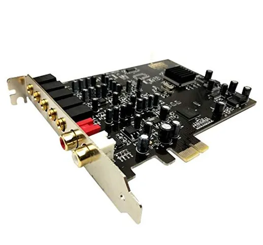 Gaetooely 5.1 Scheda Audio PCI Express PCI-E Interfaccia Doppia Uscita Integrata per PC Wi...