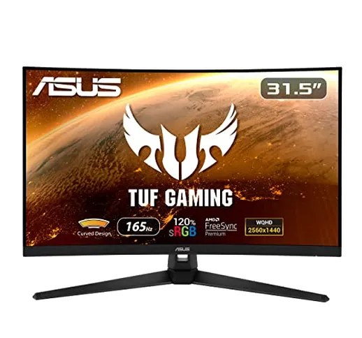 ASUS TUF Gaming VG32VQ1BR Curved Gaming Monitor – 31.5 inch WQHD (2560x1440), 165Hz(Above...