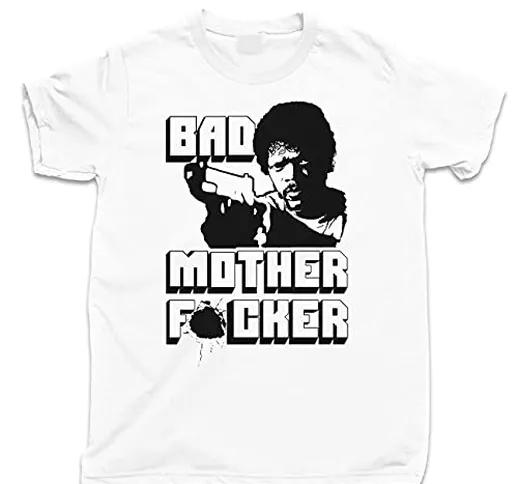 Bad Mofo T Shirt Pulp Fiction Quentin Tarantino Samuel L Jackson Blu Ray Dvd Tee White L