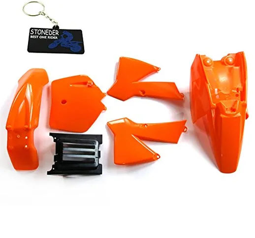 STONEDER Kit parafango in plastica arancione per KTM50 50 SX 50 SX Junior 50 SX Mini 50 Mi...