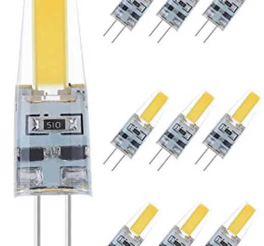 NuLoXx - Confezione da 10 LED G4 COB 2W/840 4000K, bianco neutro, 180 lm, AC/DC, 12 V, ang...