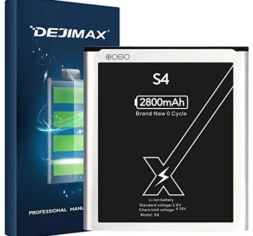 DEJIMAX Batterie per SAMSUNG Galaxy S4, 2800mAh NFC di ricambio per cellulari per Galaxy S...