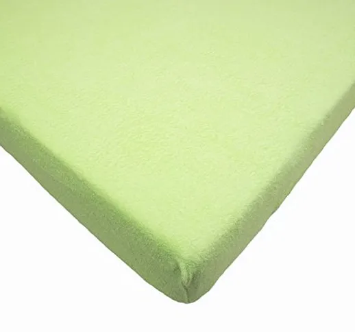 Lenzuolo con angoli in spugna per lettino o culla, 90 x 40 cm - Verde