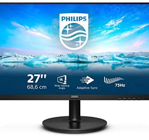 Philips 272V8LA, Monitor 27" LED VA, Full HD, 4 ms, 3 Side Frameless, Low Blue Mode, Flick...