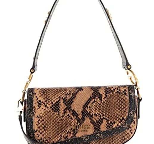 Guess Borsa spalla/tracolla dream shoulder marrone ecopelle stampa cocco donna B22GU155 KL...