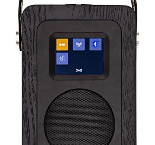 RLINE Play R2, Black, Radio DAB Portatile, DAB+, Bluetooth
