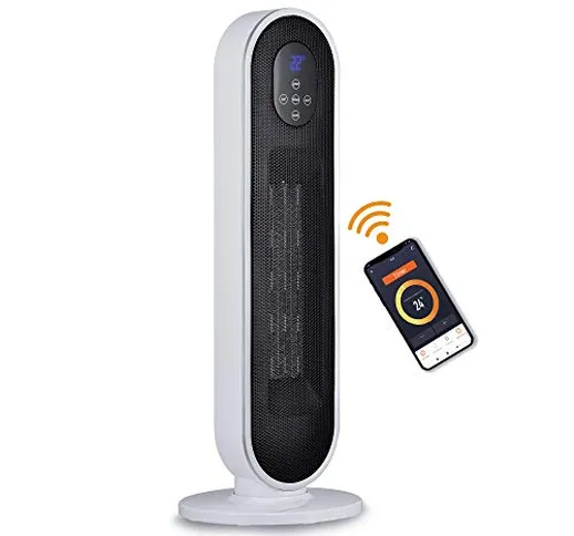 Bimar AMA01 Wi-Fi Termoventilatore Ceramico a Colonna, PTC, Controllo Vocale wifi smart Co...