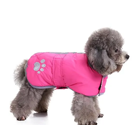 UEETEK Cappotto riflettente per cani Giacca impermeabile cane Invernale Abbigliamento Anim...