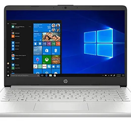 HP-PC 14s-dq0014nl Notebook, Intel Core i3-7020U, RAM 8 GB, SSD 128 GB, Grafica Intel HD 6...