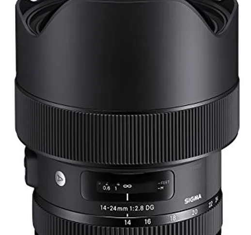 Sigma 212954 Obiettivo 14-24 mm-F/2.8-AF A DG HSM, Attacco Canon, Nero