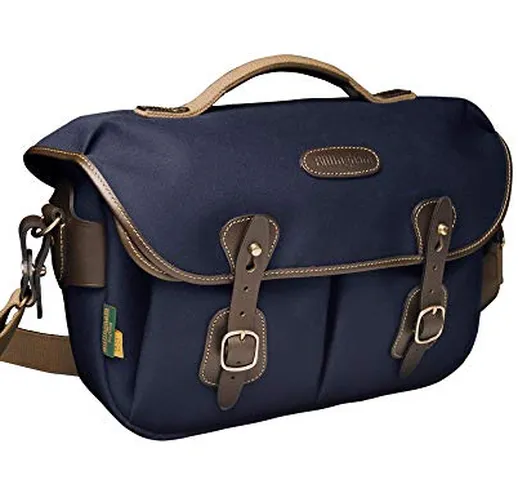 Billingham Borsa Hadley Pro 2020 Tela Blu Navy/Bordi Cuoio cioccolato