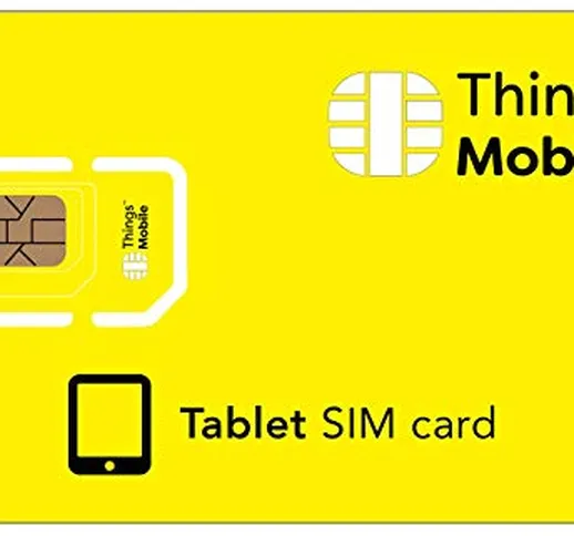 SIM Card DATI PREPAGATA per TABLET - Things Mobile - con copertura globale e rete multi-op...