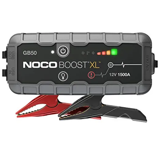 NOCO Boost XL GB50, Avviamento di Emergenza Portatile 1500A 12V UltraSafe, Avviatore Boost...