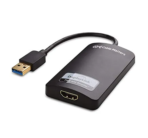 Cable Matters Adattatore USB 3.0 a HDMI Super Veloce (Adattatore USB a HDMI) per Windows F...
