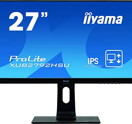 iiyama ProLite XUB2792HSU-B1 68,6cm (27") IPS LED-Monitor Full-HD (VGA, HDMI, DisplayPort,...