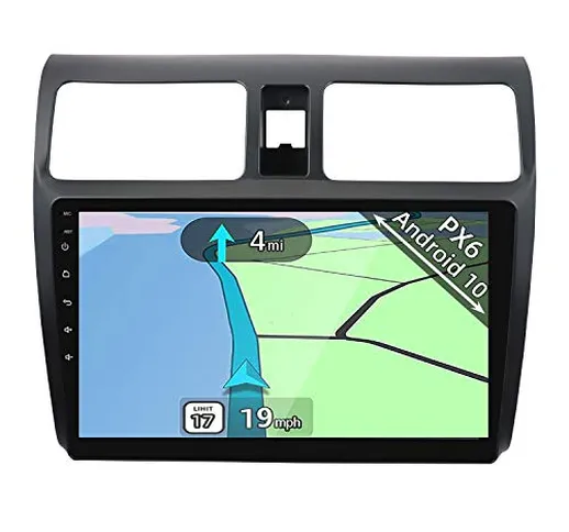 YUNTX PX6 Android 10 Autoradio Compatibile con Suzuki Swift (2005-2019) - [4G+64G] - GPS 2...