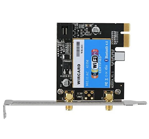 Scheda wireless PCI Express, 2.4G/5G Dual Band WiFi & Bluetooth 4.0 Scheda di espansione a...