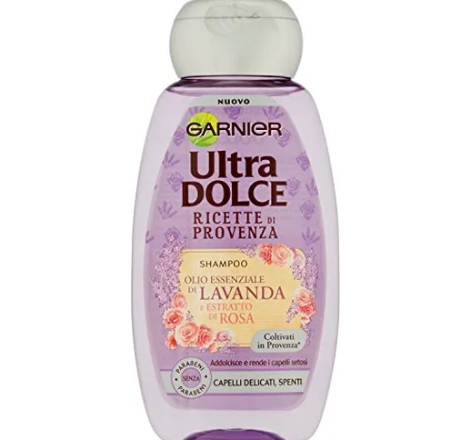 Garnier Ultra Dolce Ricette di Provenza Shampoo per Capelli Delicati Spenti, 250 ml