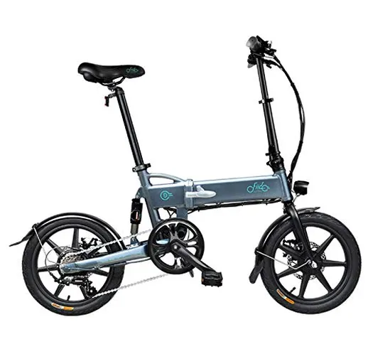 FIIDO D2S Bicicletta elettrica pieghevole, 16", 60 km, in lega di alluminio, portatile, pi...