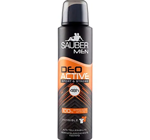 Sauber Deodorante Deoactive Men Spray (Sport & Stress - 150 Ml