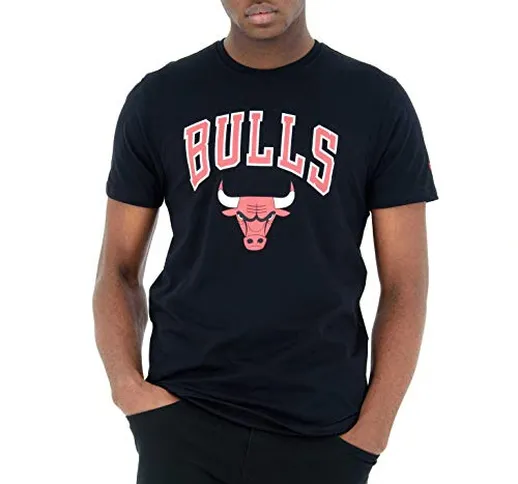 New Era Maglietta da Uomo Chicago Bulls-11530755, Uomo, T-Shirt, 11530755, Nero, M